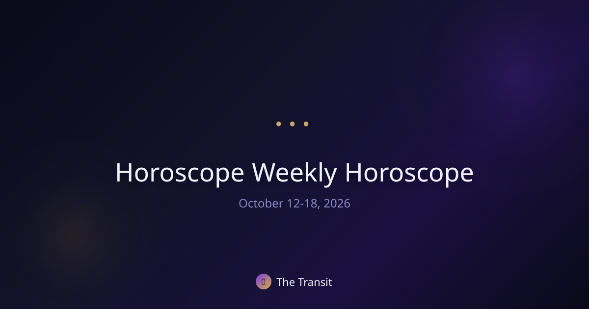 Sagittarius week Oct 12–18 | The Transit